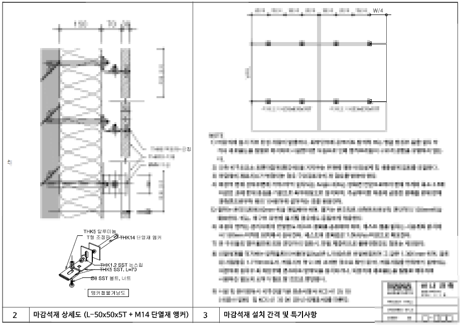 봉화문화원 증축공사 비구조요소 구조검토 사례 l 파라펫·외부마감석재 구조안전확인서 이미지5