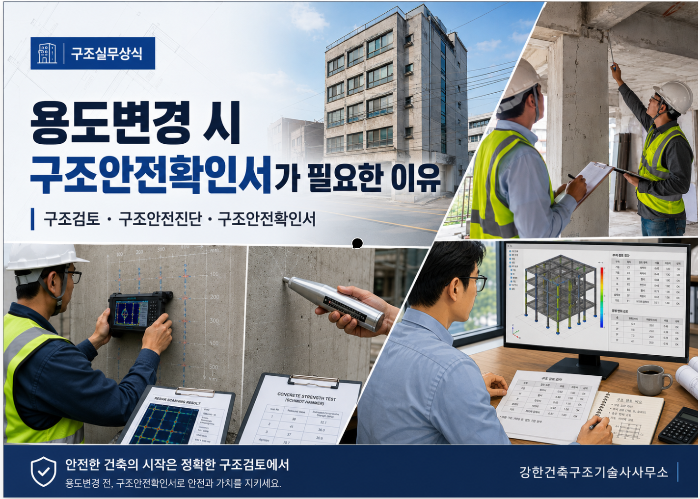 용도변경 시 구조안전확인서가 필요한 이유 | 구조검토·구조안전진단 실무 기준
